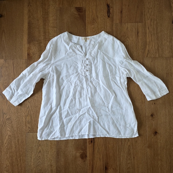 Choices Off-White Linen Top Women's Size XL - Picture 1 of 7